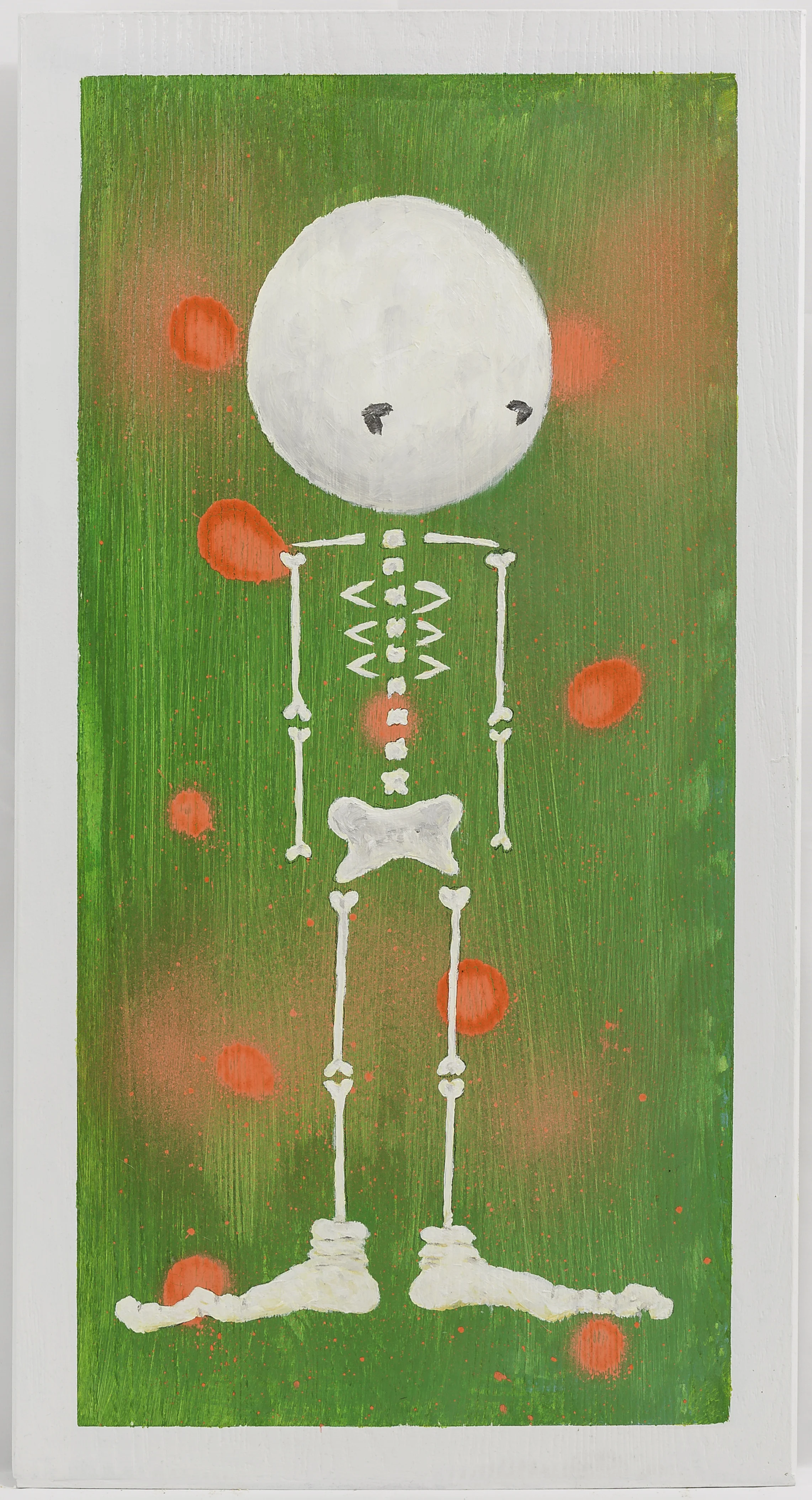 bones (green with red spots)