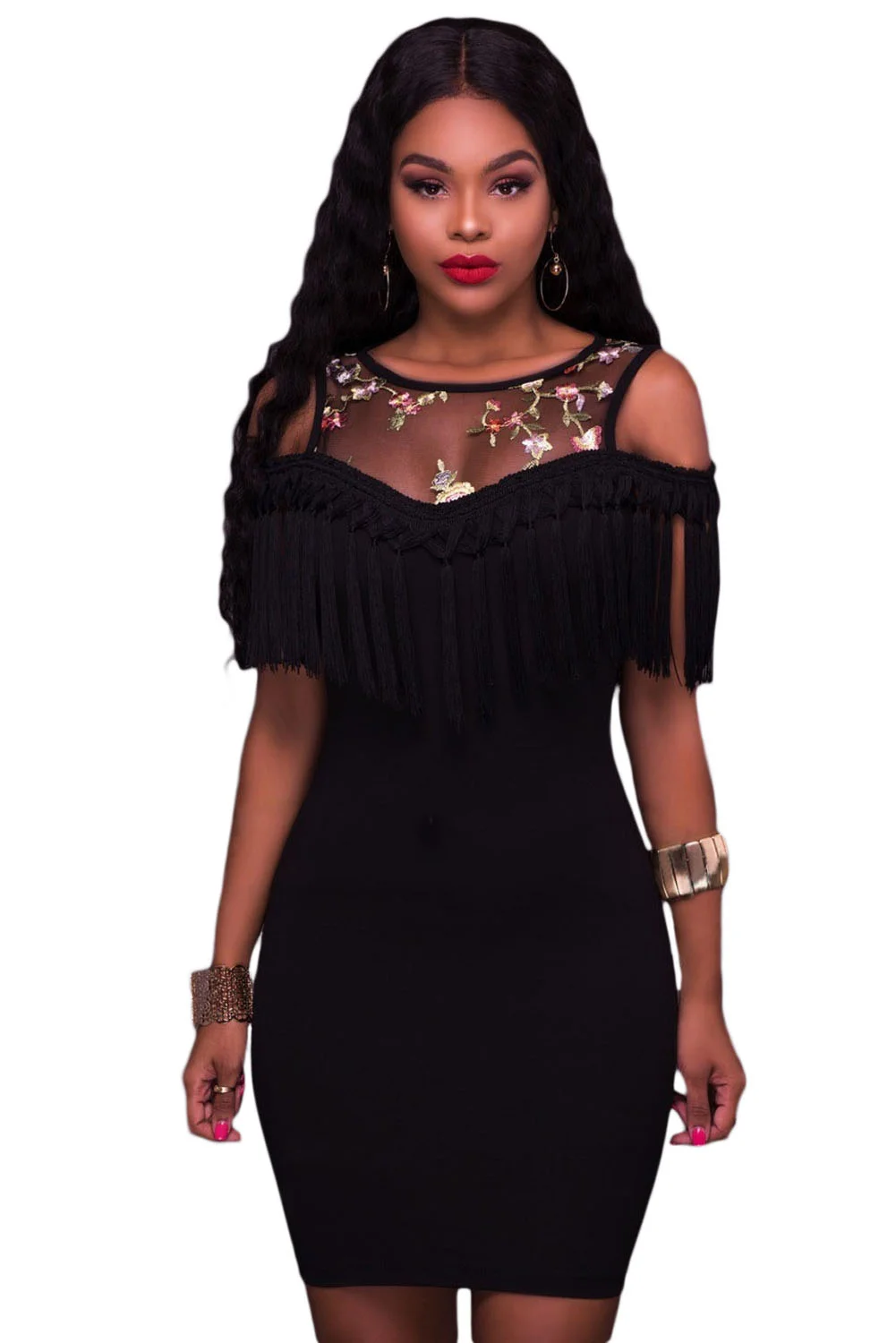 Cajun Myth Fringe Mini Dress