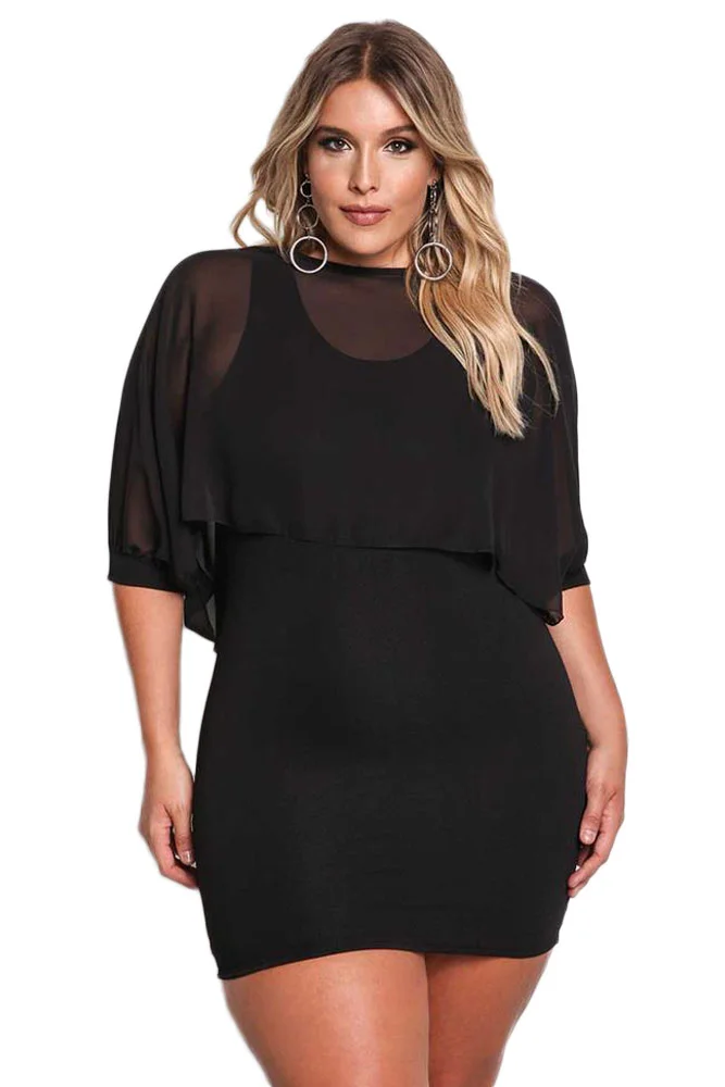 Night Stroll Two Piece Black Party Dress