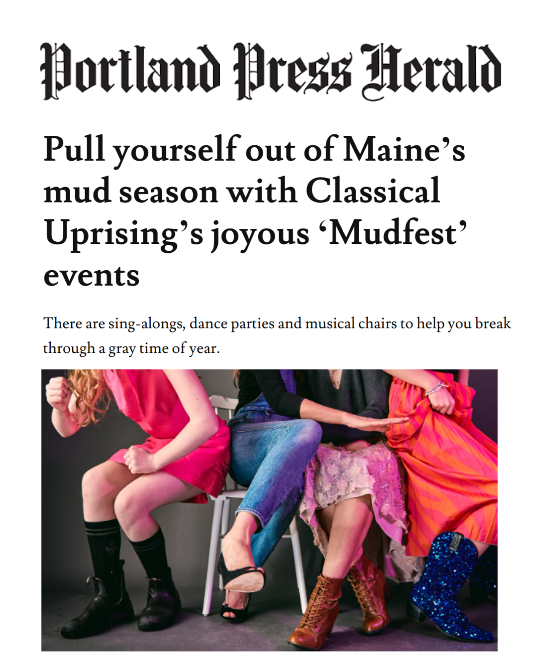 Pull yourself out of Maine’s mud season with Classical Uprising’s joyous ‘Mudfest’ events 