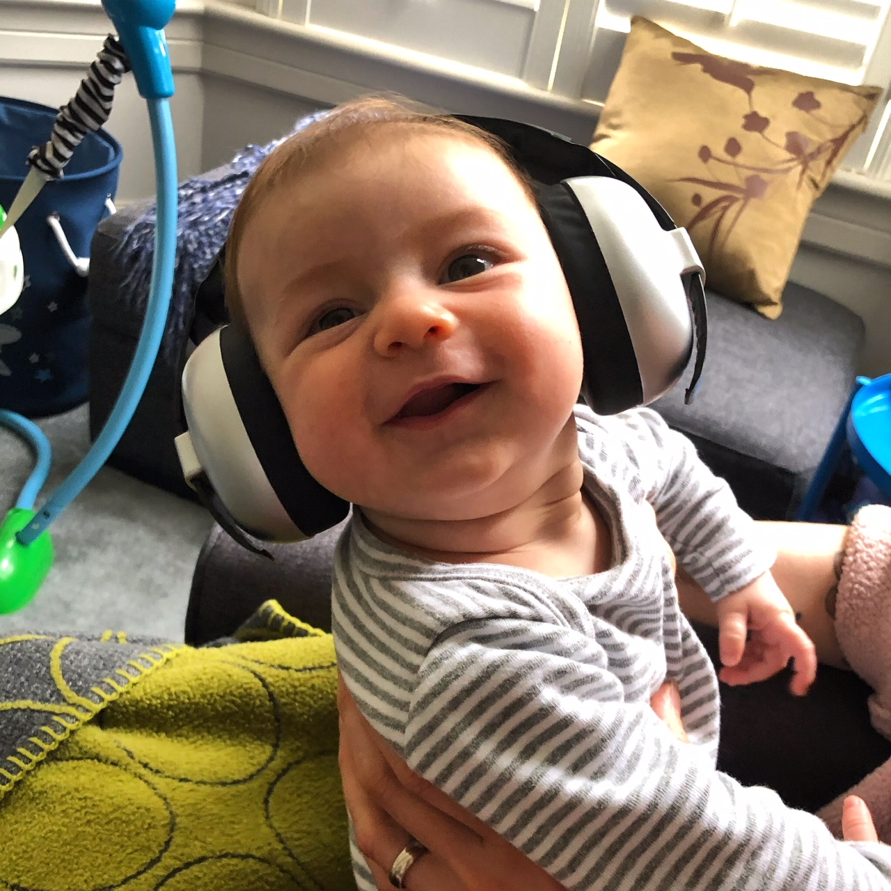 Baby Luca loves art and music