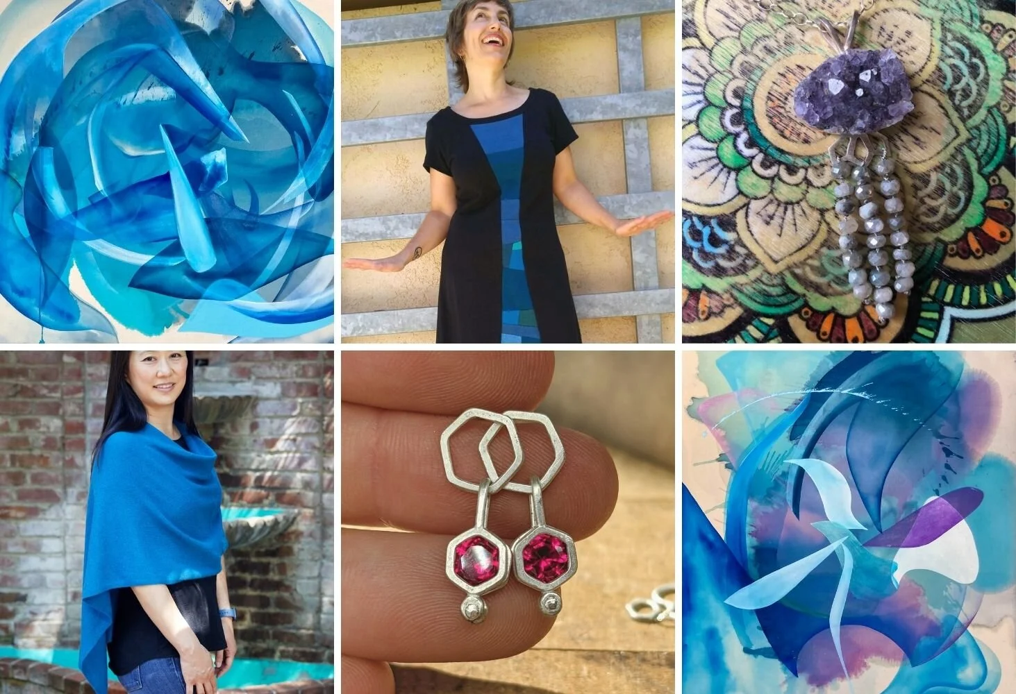 Art, clothing, &amp; jewelry inspired by rich jewel tones