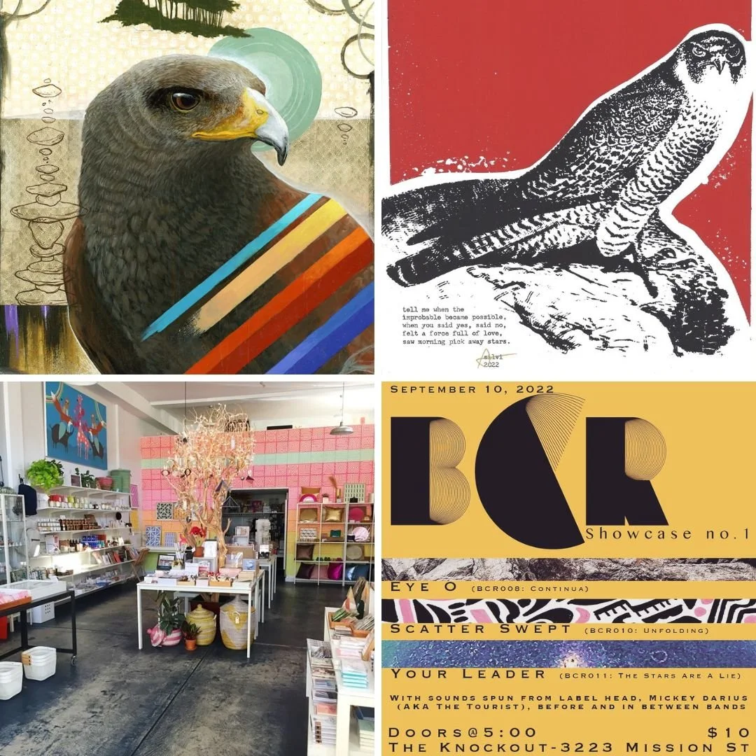 Poetic Birds, Gifts, &amp; Music! Art Popup Thursday-Sunday, August 4-7