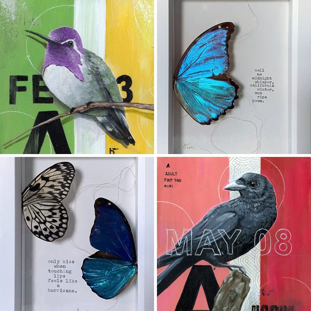 Bird &amp; butterfly art fluttering around 307 Cortland