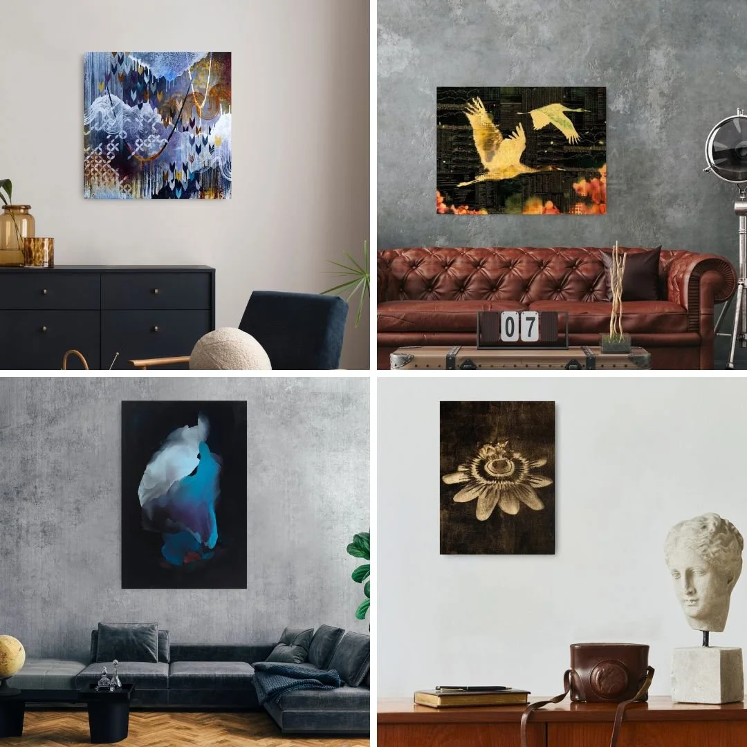 Art Drama! Deep colors add mood to your home