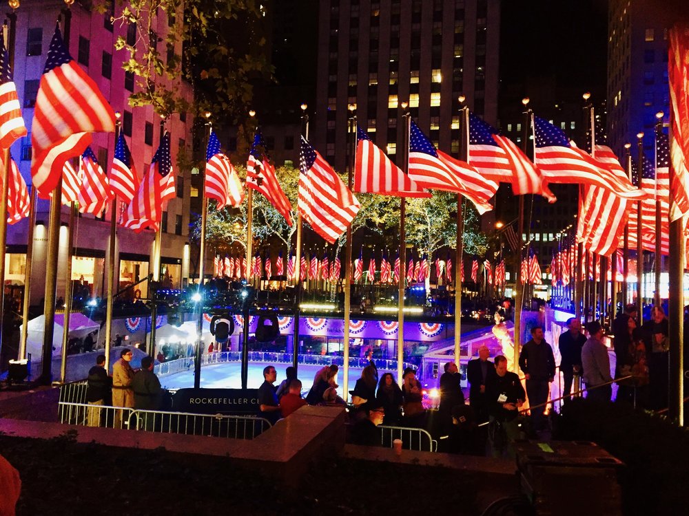  Rockefeller Plaza on election night 