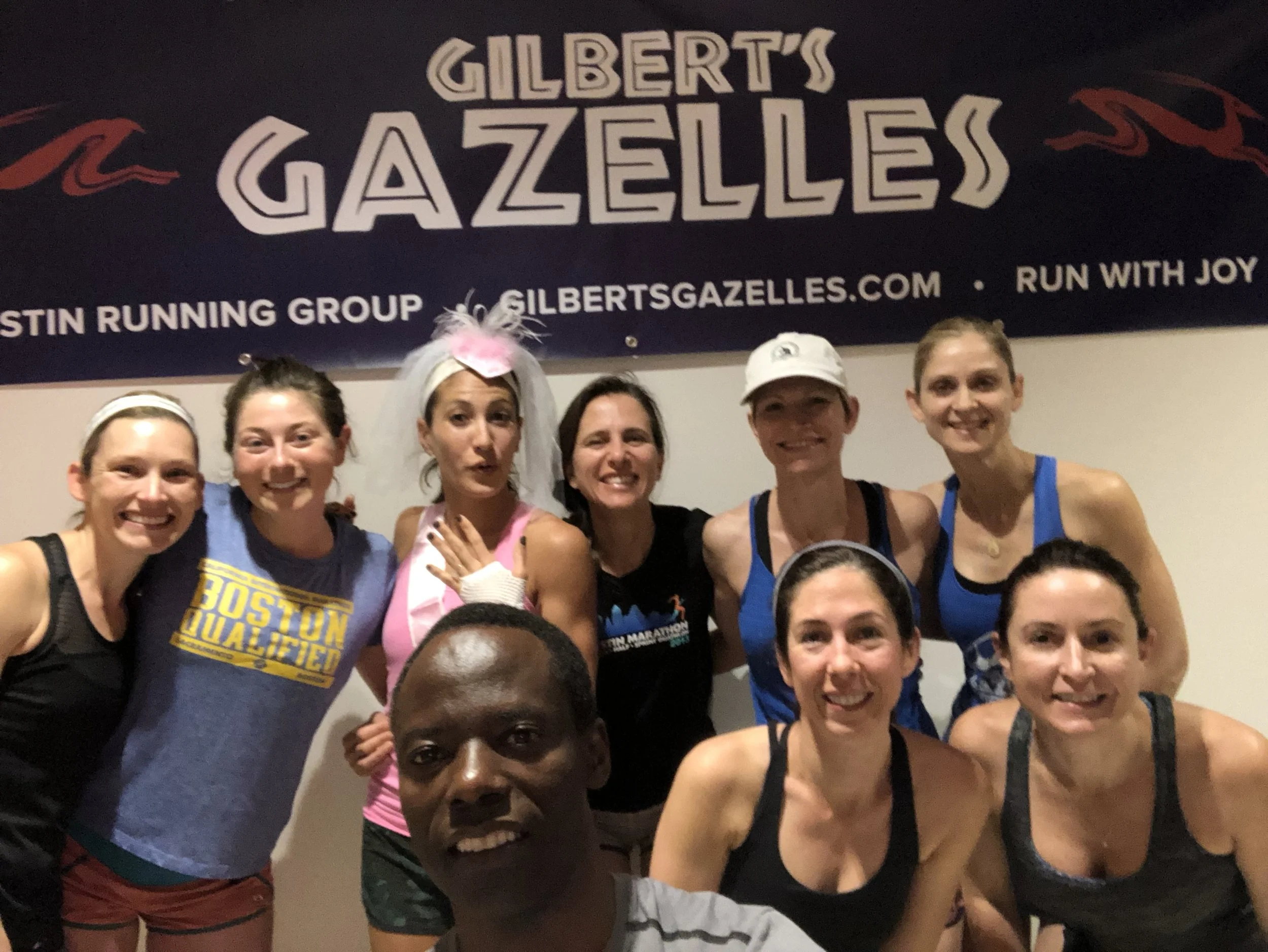 Congratulations to Gazelle Scottee (Reid) Downing who married Sean Downing on 3/31. Her Gazelle friends had a "bridal" run last week to celebrate.