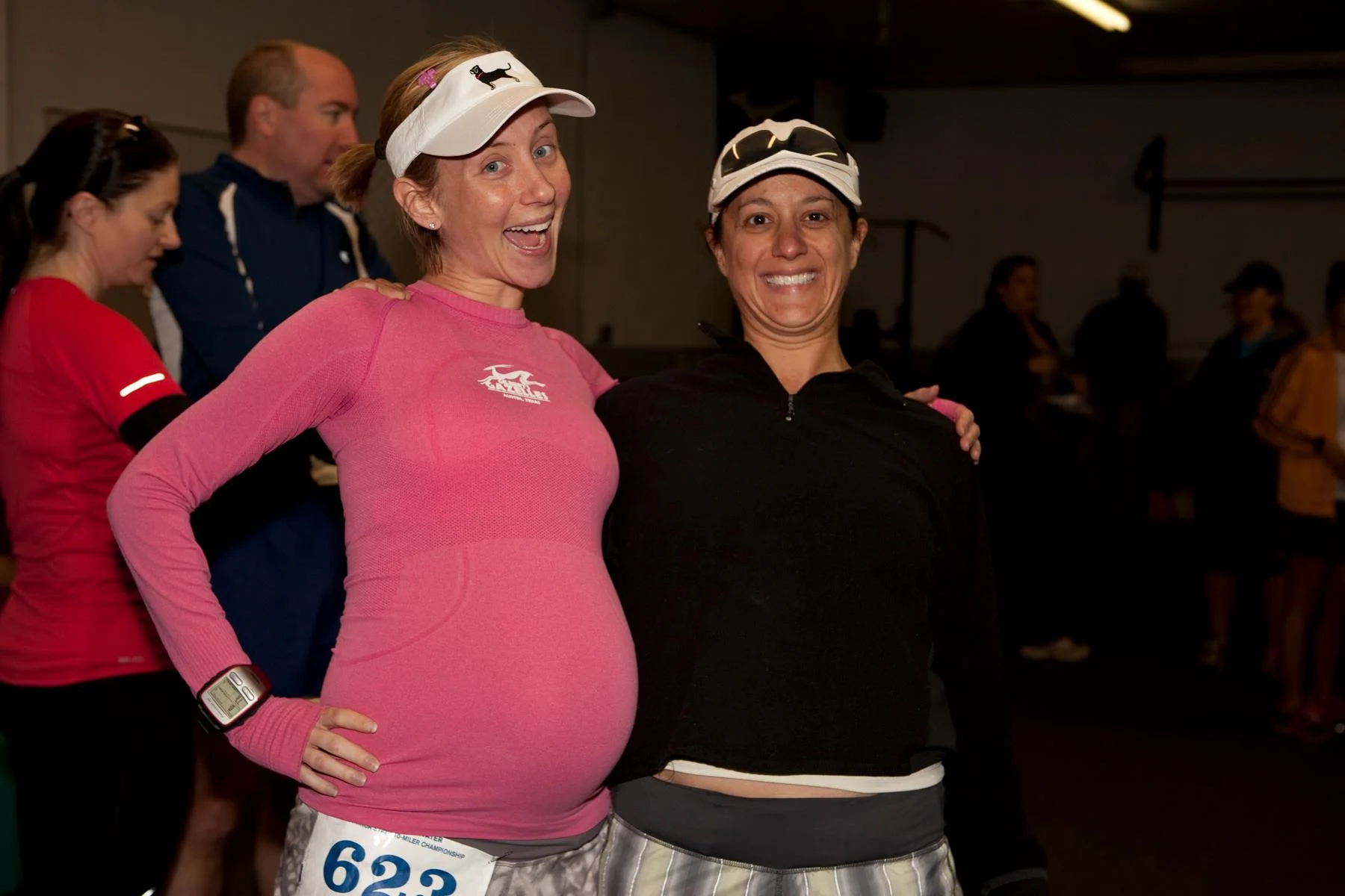 Megan at Run for the Water in 2011, two weeks before her daughter was born.