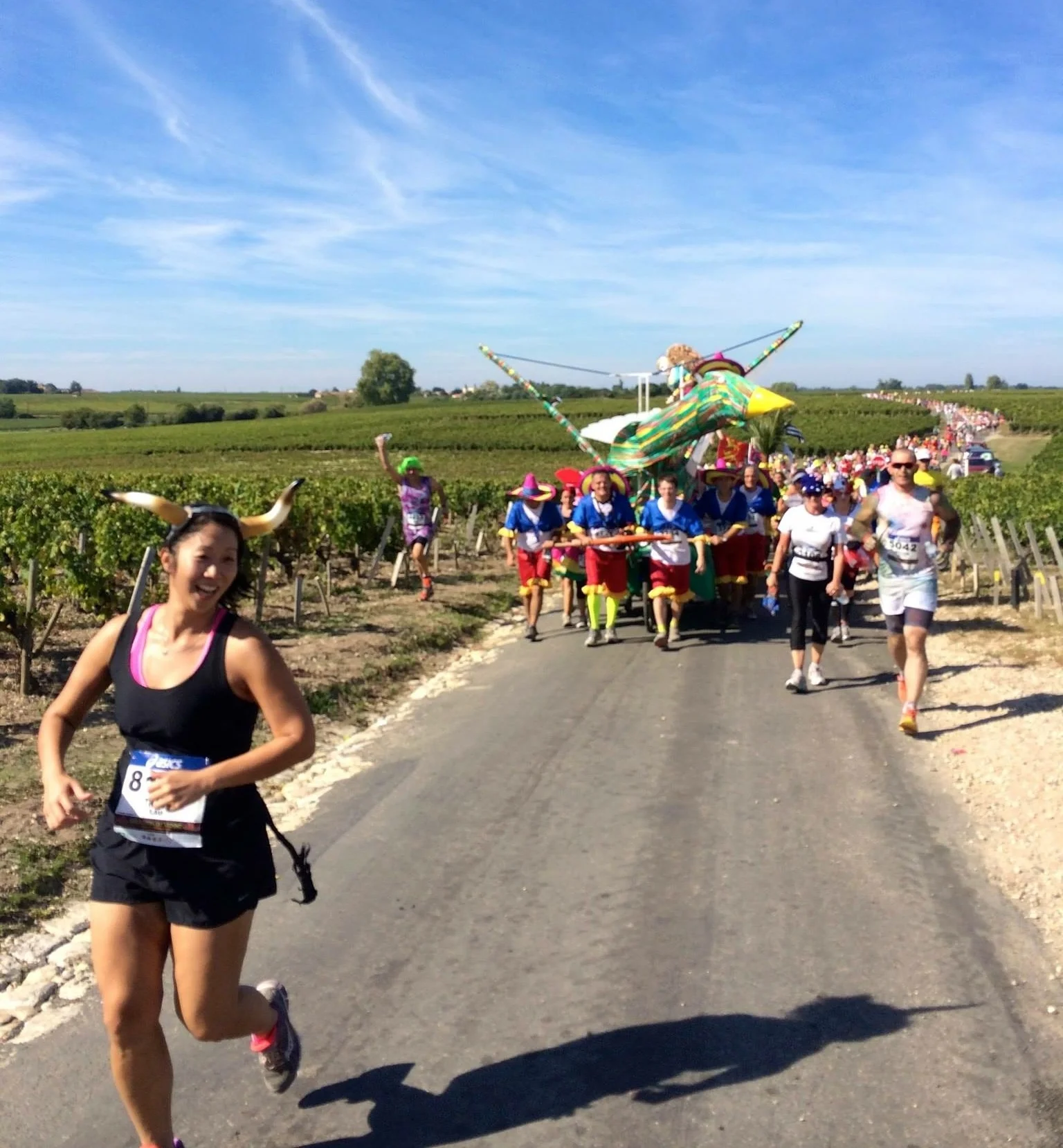 Running with joy in Pauillac, France