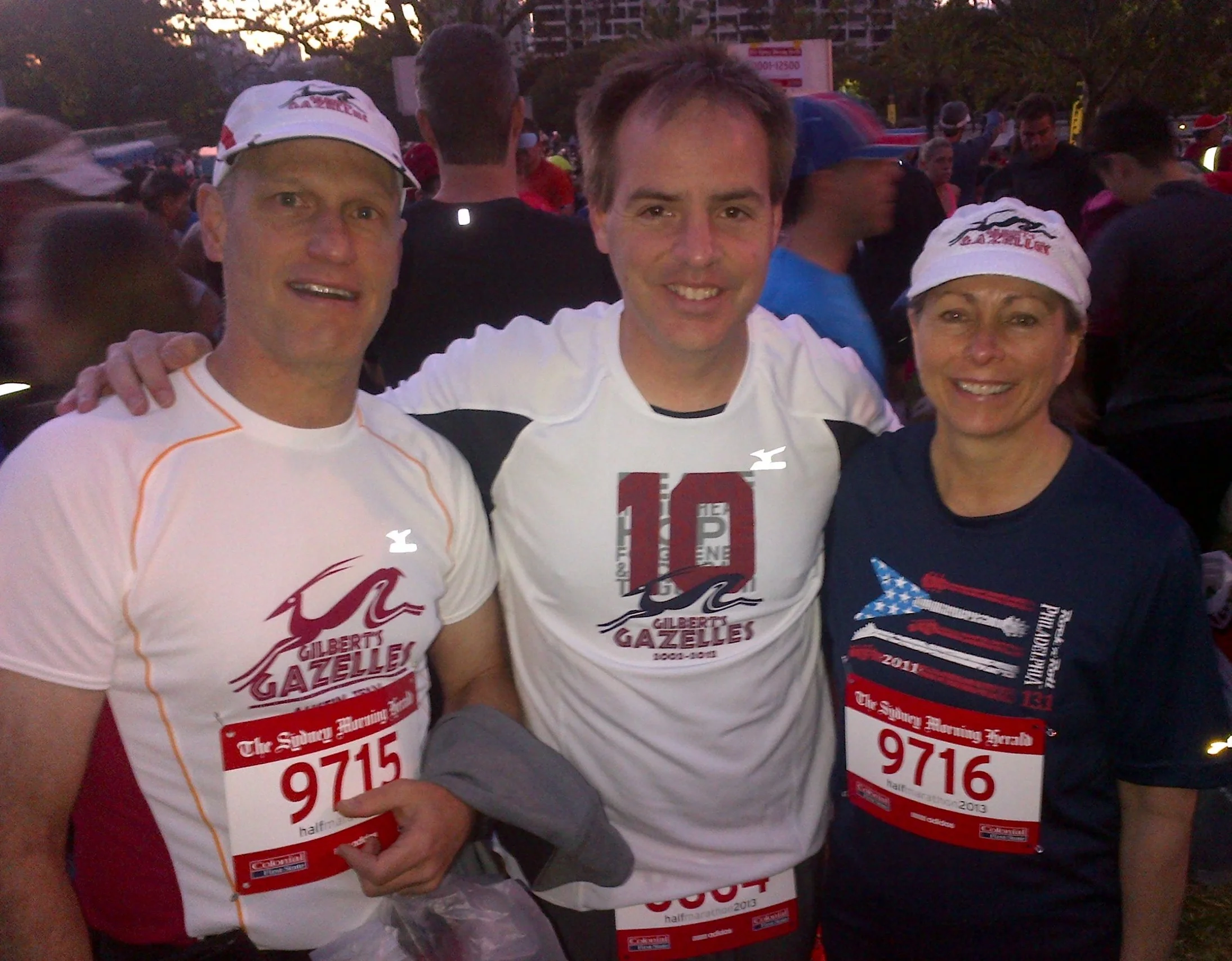 Eric (left) with his wife, Colleen (right) and friend Chris (middle) in Sydney, Australia