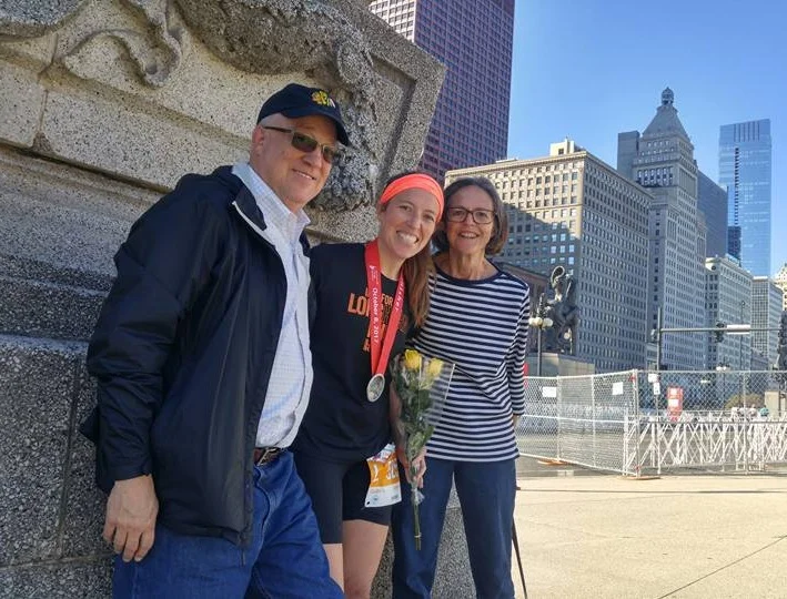 Ellen with her Mom and Dad after Chicago 2017