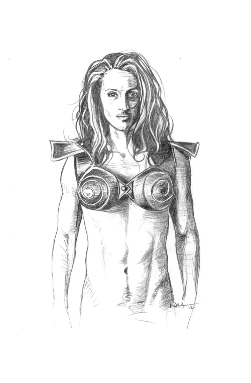 Paramour Magazine cover. Pencil on paper.