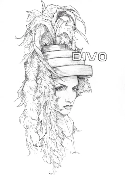 DIVO.&nbsp;&nbsp;Pencil on paper.&nbsp;