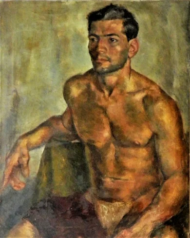 Segedin, Figure Study, 1947. Oil on canvas. Collection Bringe.