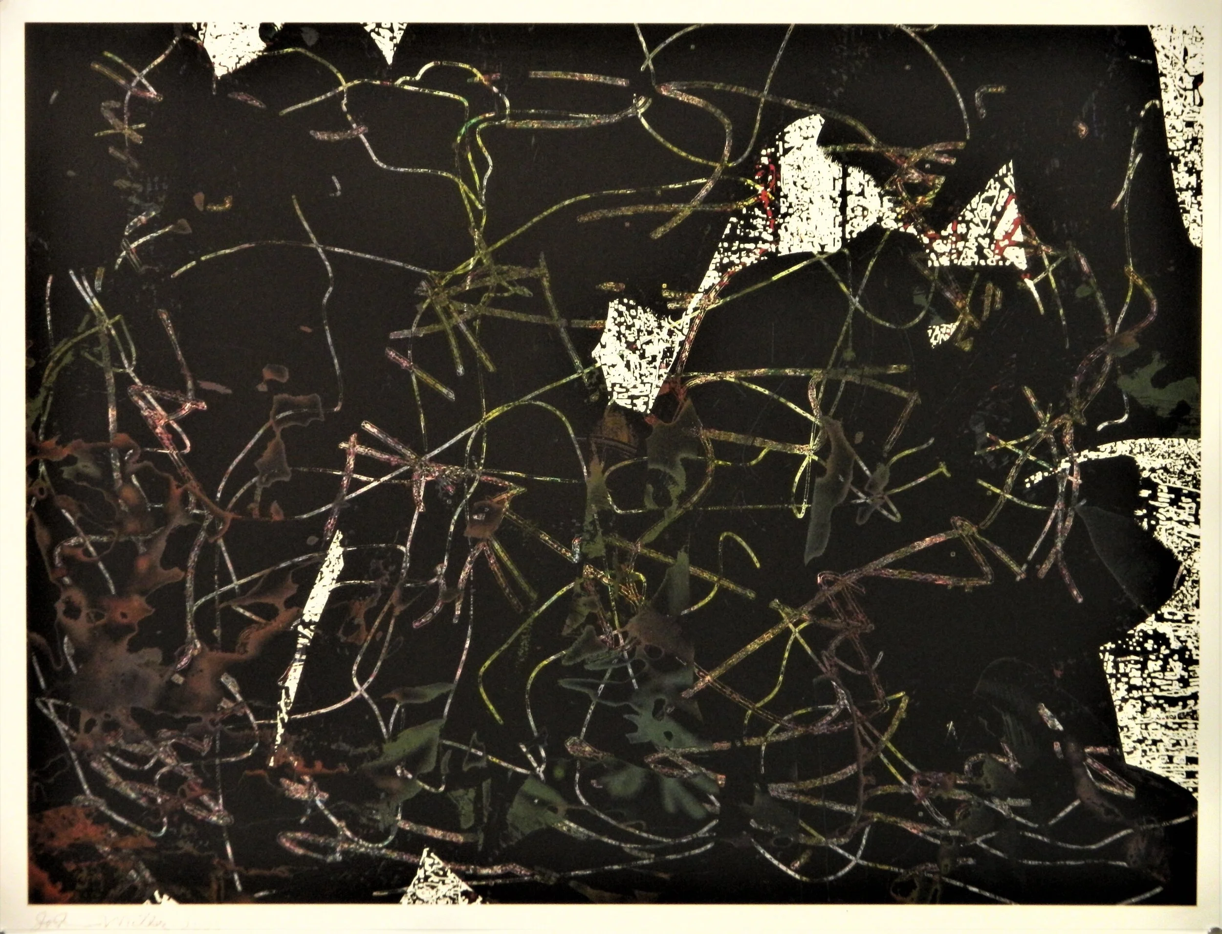 Untitled (Digital Painting on Black / Scribbles)