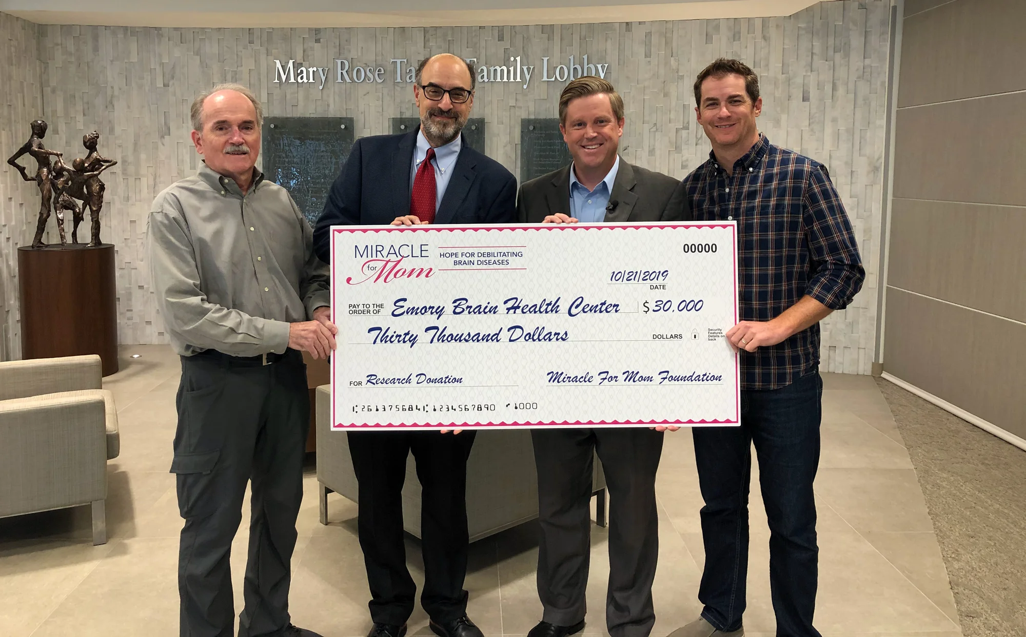 MFM GIVES 30K TO EMORY BRAIN HEALTH CENTER