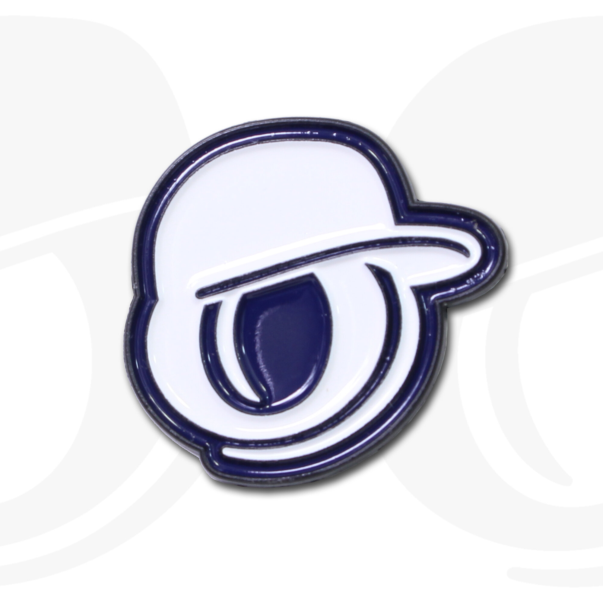 Big Logo Pin - Navy/White