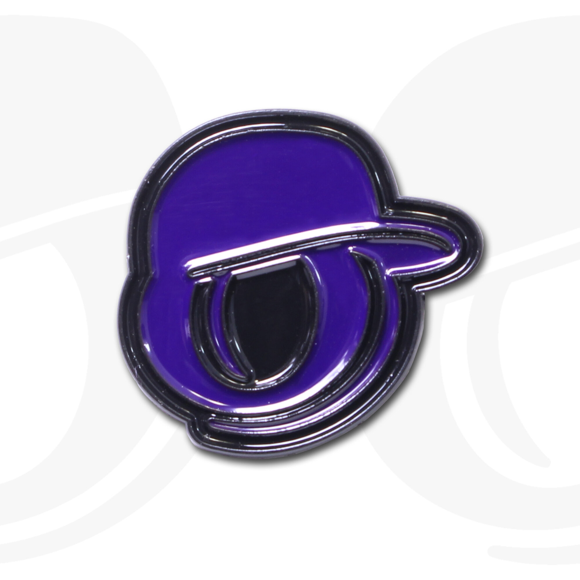 Big Logo Pin - Black/Purple