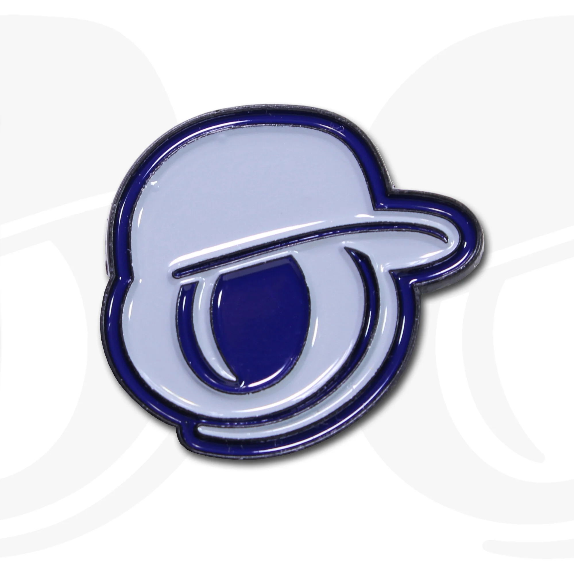 Big Logo Pin - Navy/Grey