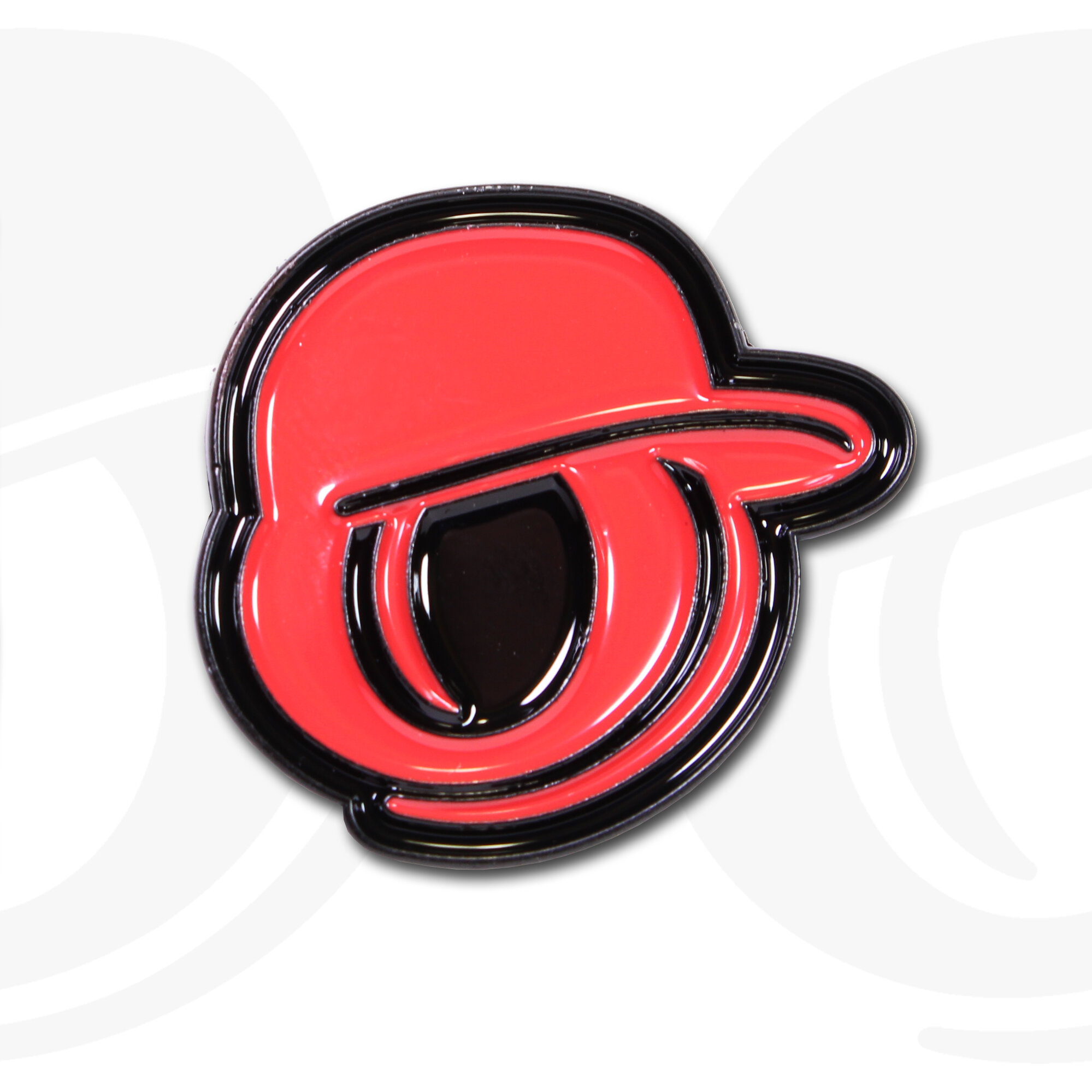Big Logo Pin - Black/Red
