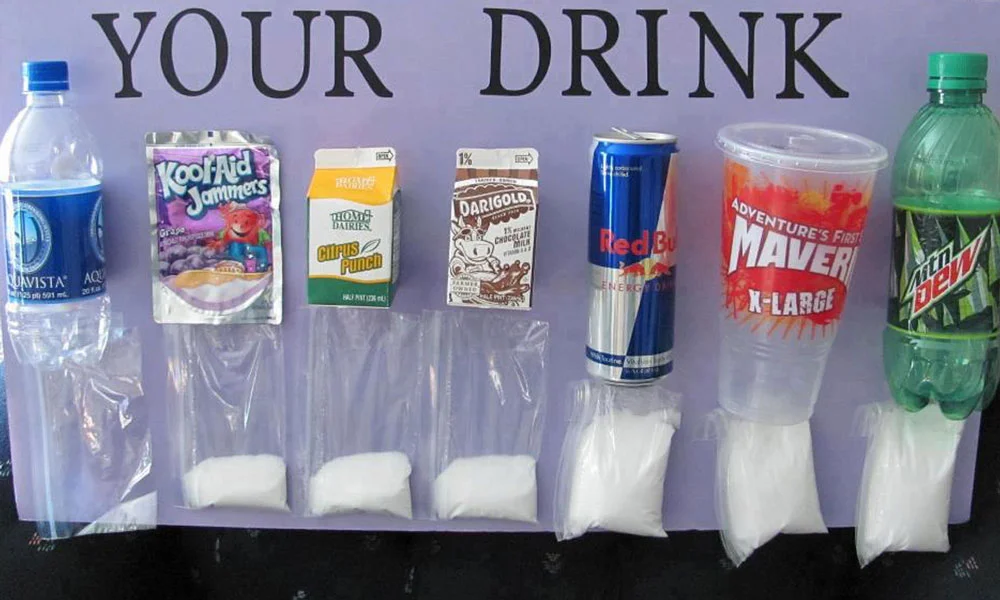 'Rethink Your Drink'. The much discussed and shared visual of how much sugary really is in our drinks.