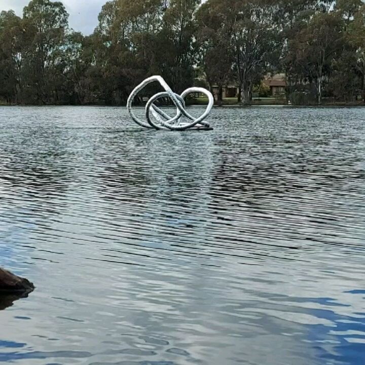 My kinetic sculpture taken during the day, at dusk and with lights. &quot;Kinetic&quot; at  Kennington Reservoir in Bendigo was  commissioned by the City of Greater Bendigo. This is an exciting initiative and hopefully will be expanded upon. 5 local 