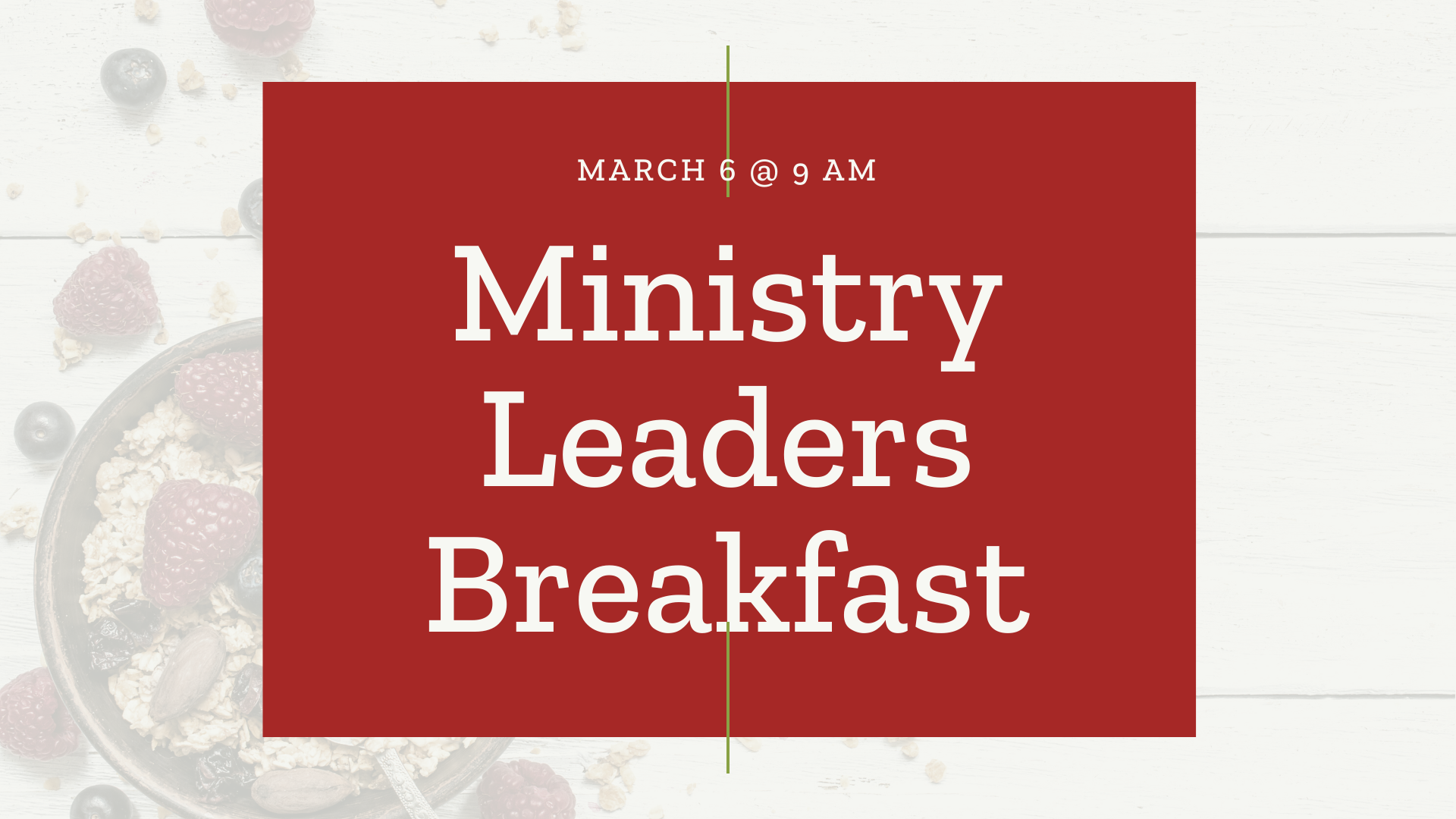Ministry Leader Breakfast