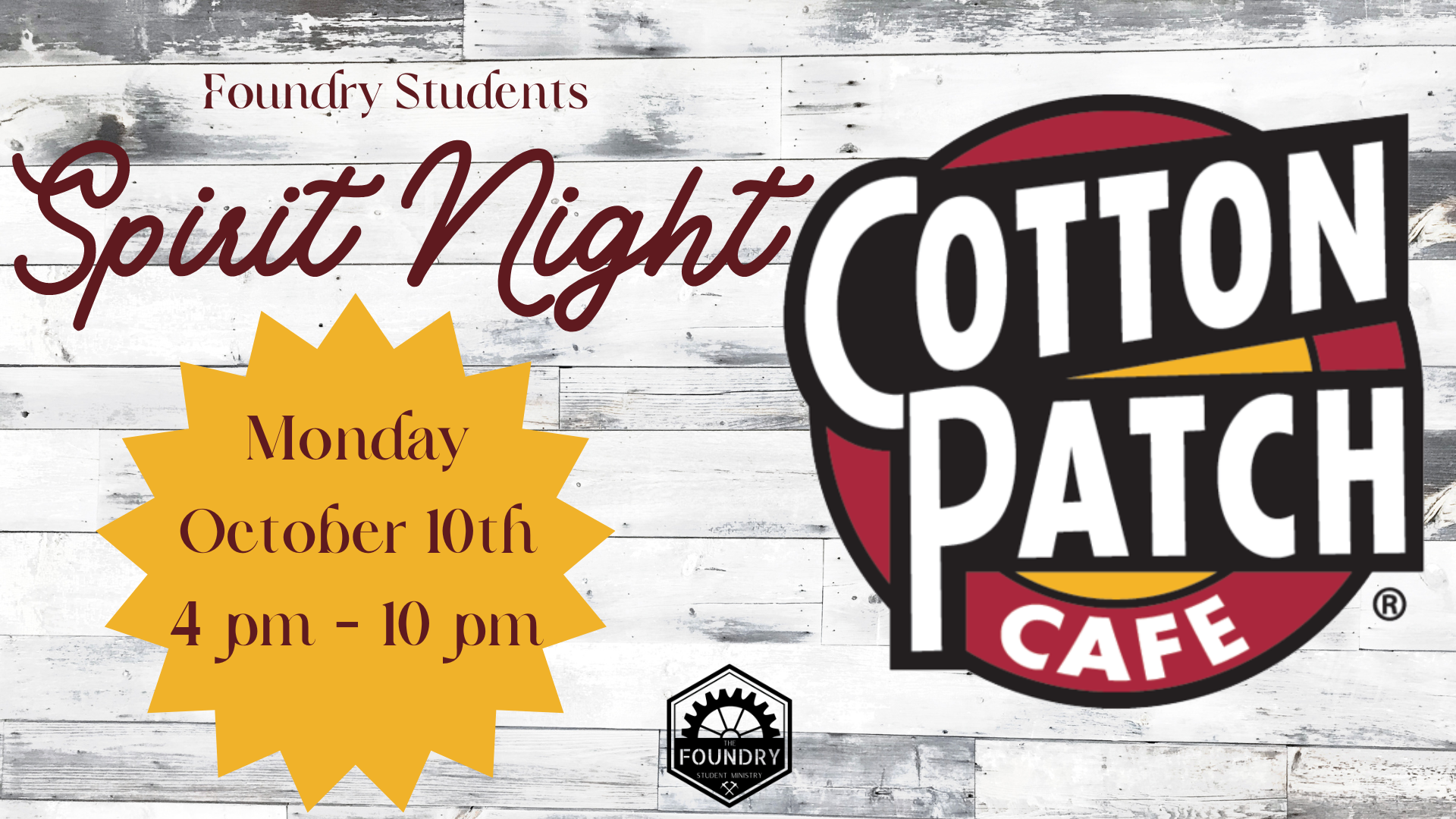 Cotton Patch Fundraiser