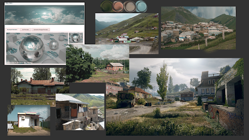 Exterior Lighting and Color Palette Mood Board