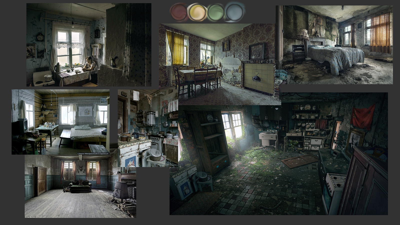 Interior Lighting and Color Palette Mood Board