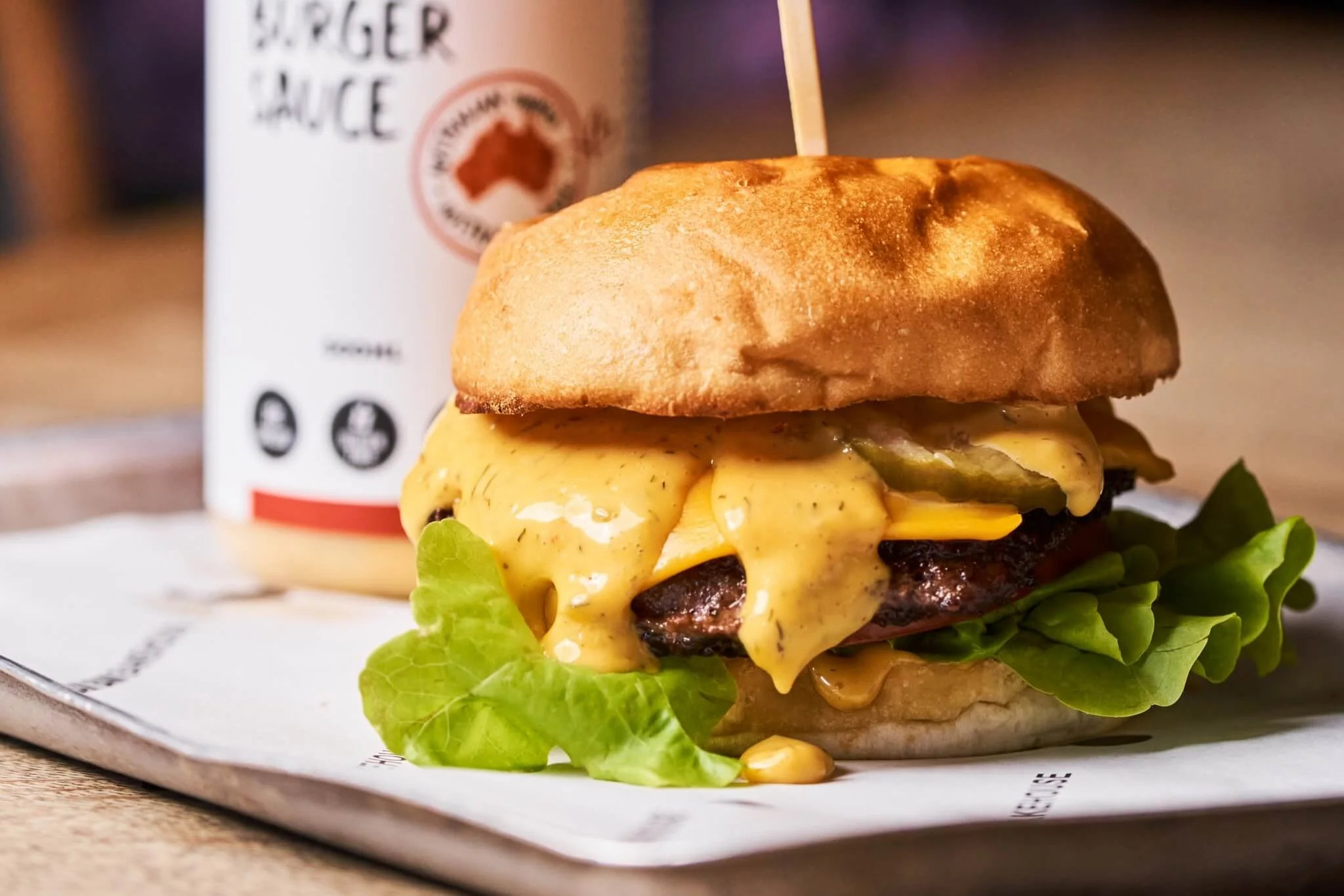 The Classic Smash Burger with Gold Gourmet Burger Sauce
