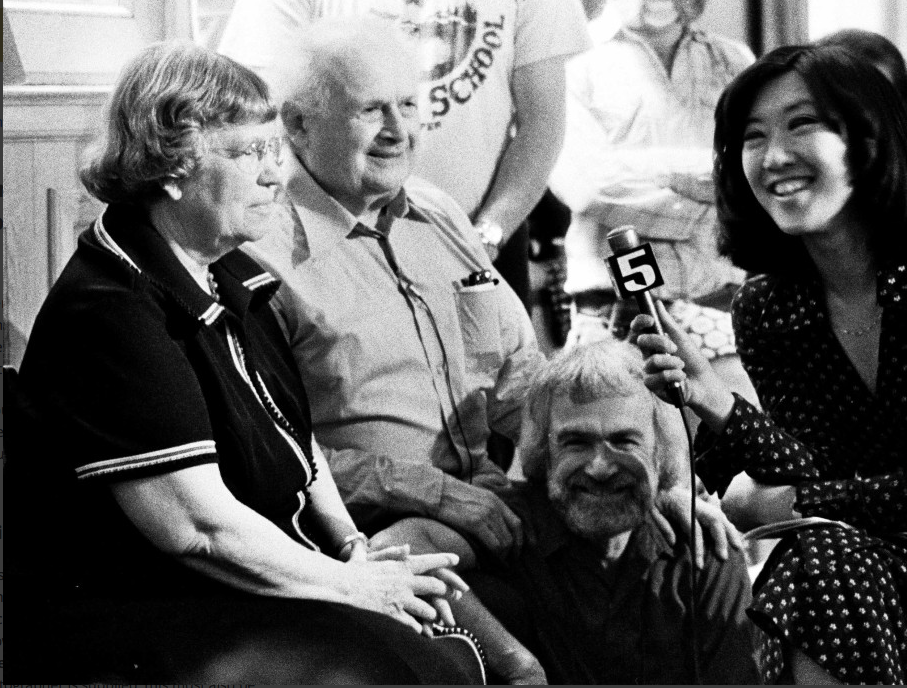 Margaret Mead, (World Renowned Anthropologist), Moshe Feldenkrais, Karl Pribram (Renowned Neurophysiologist) and interviewer, Feldenkrais Training Program San Francisco