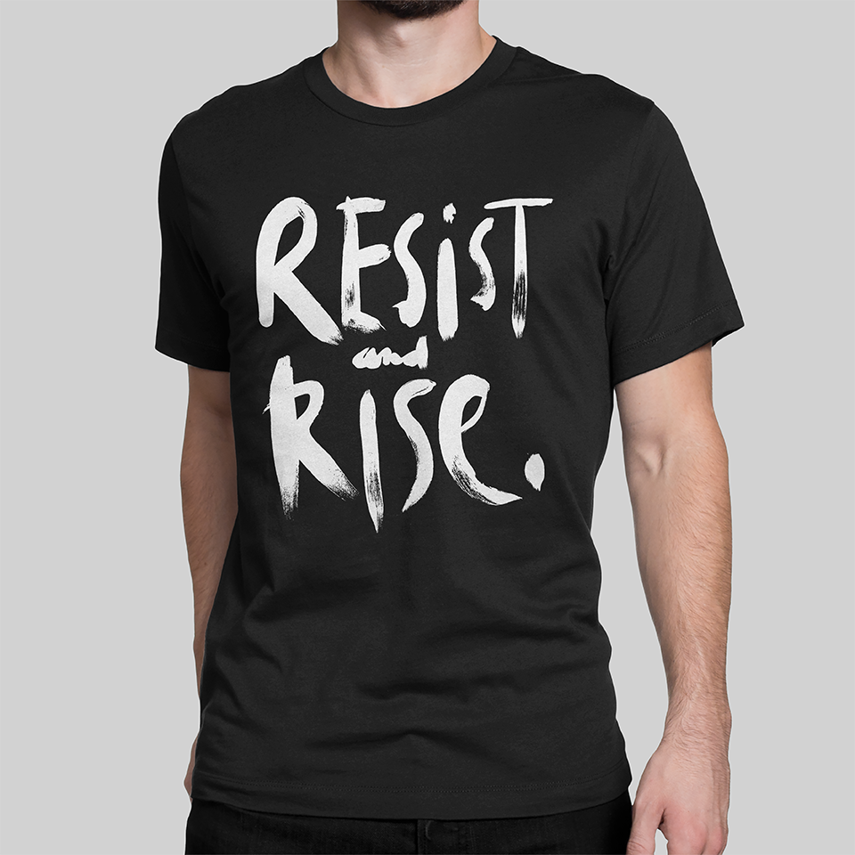 Resist &amp; Rise Painted Men's Tee. 