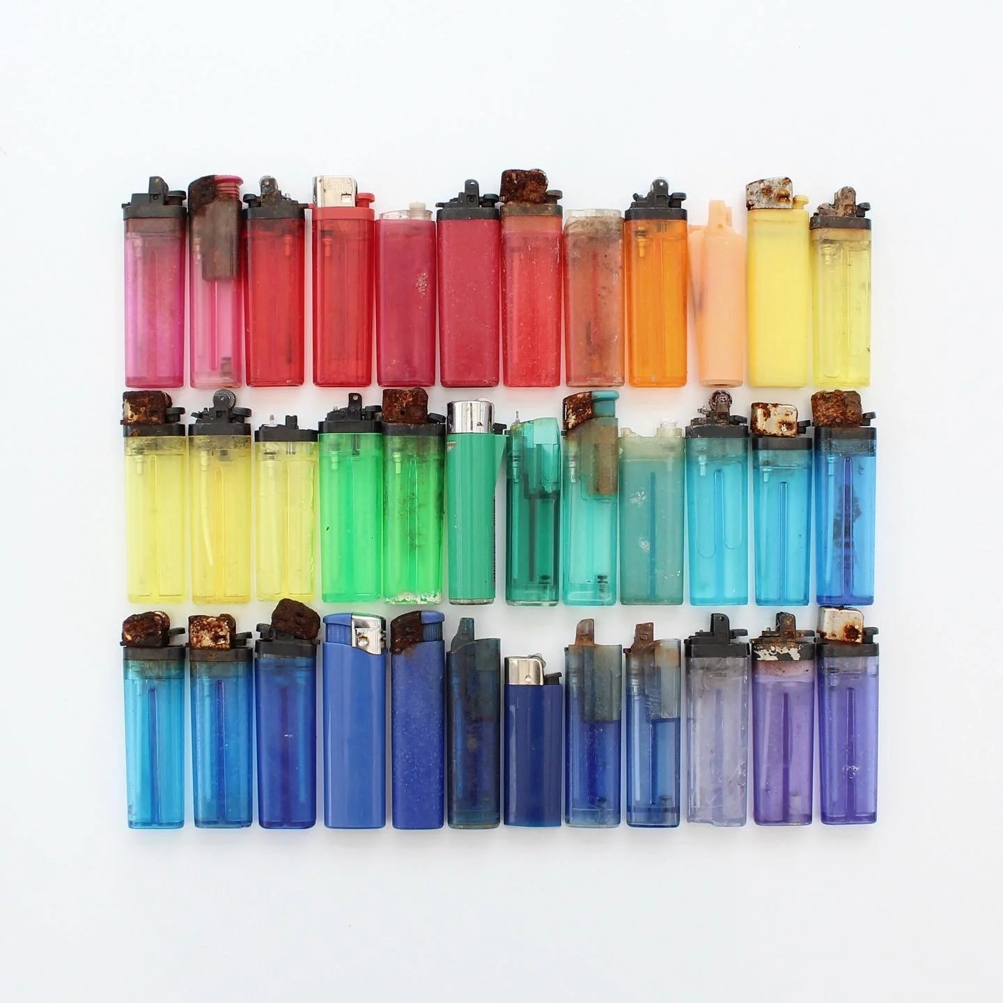  Have you got a light... A rainbow of lighters collected on my beach cleans 