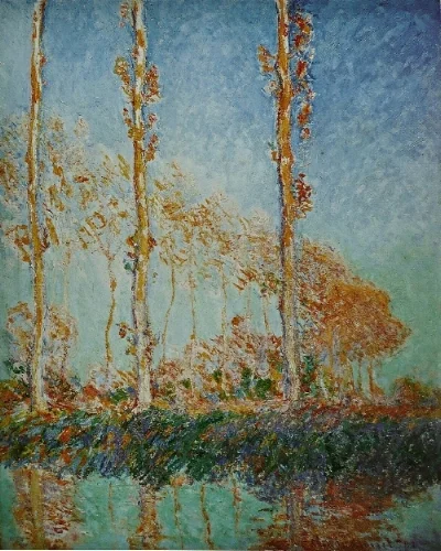 Les Peupliers (Automne), 1891, oil on canvas, Claude Monet (Image courtesy of the Philadelphia Museum of Art)