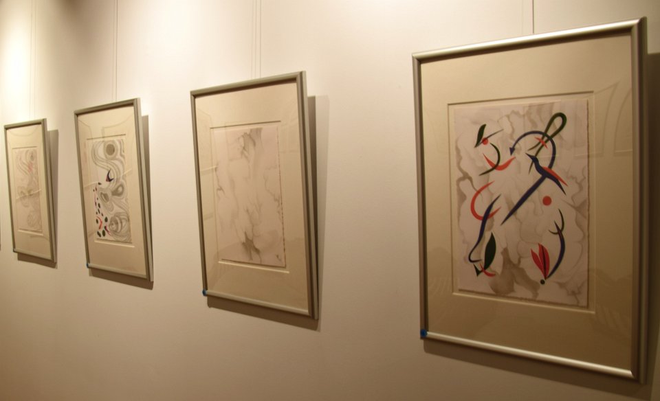 "Pensando en Miró :Drawings in Silver", Sa Tafona Gallery (Image courtesy of Martin Adam, photographer)