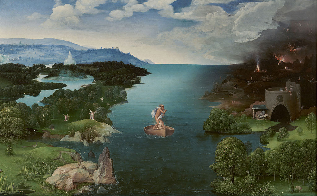  Landscape with Charon Crossing the Styx, 1515–1524, Joachim Patinir (1480–1524)., Prado Museum, Madrid