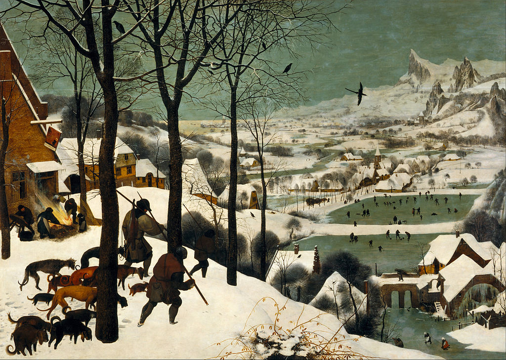 Hunters in the Snow (Winter), Pieter Bruegel the Elder, oil on wood, 1565, Kunsthistorisches Museum