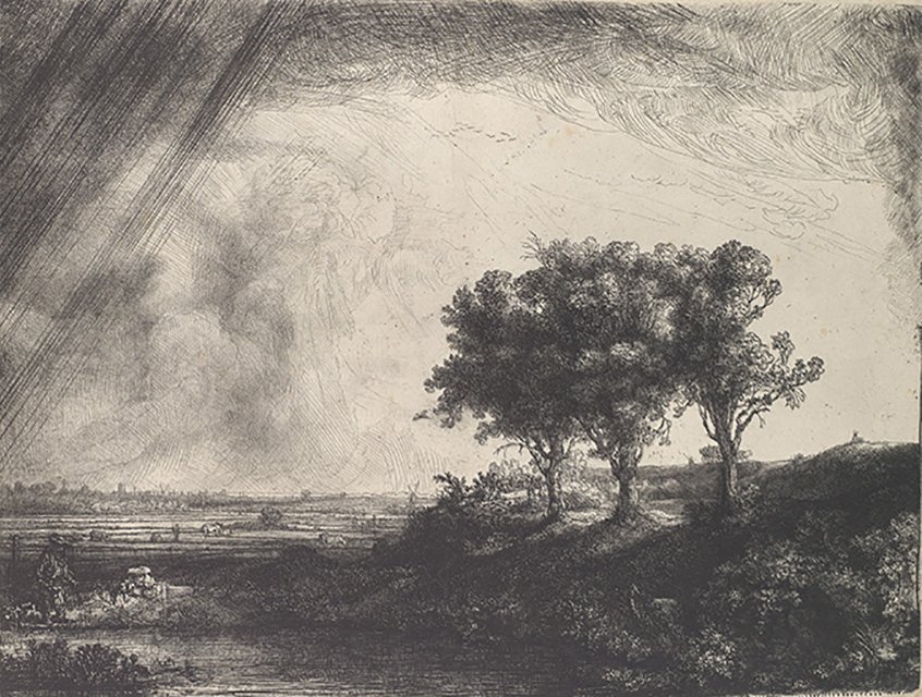 Rembrandt, The Three Trees, 1643, etching Metropolitan Museum