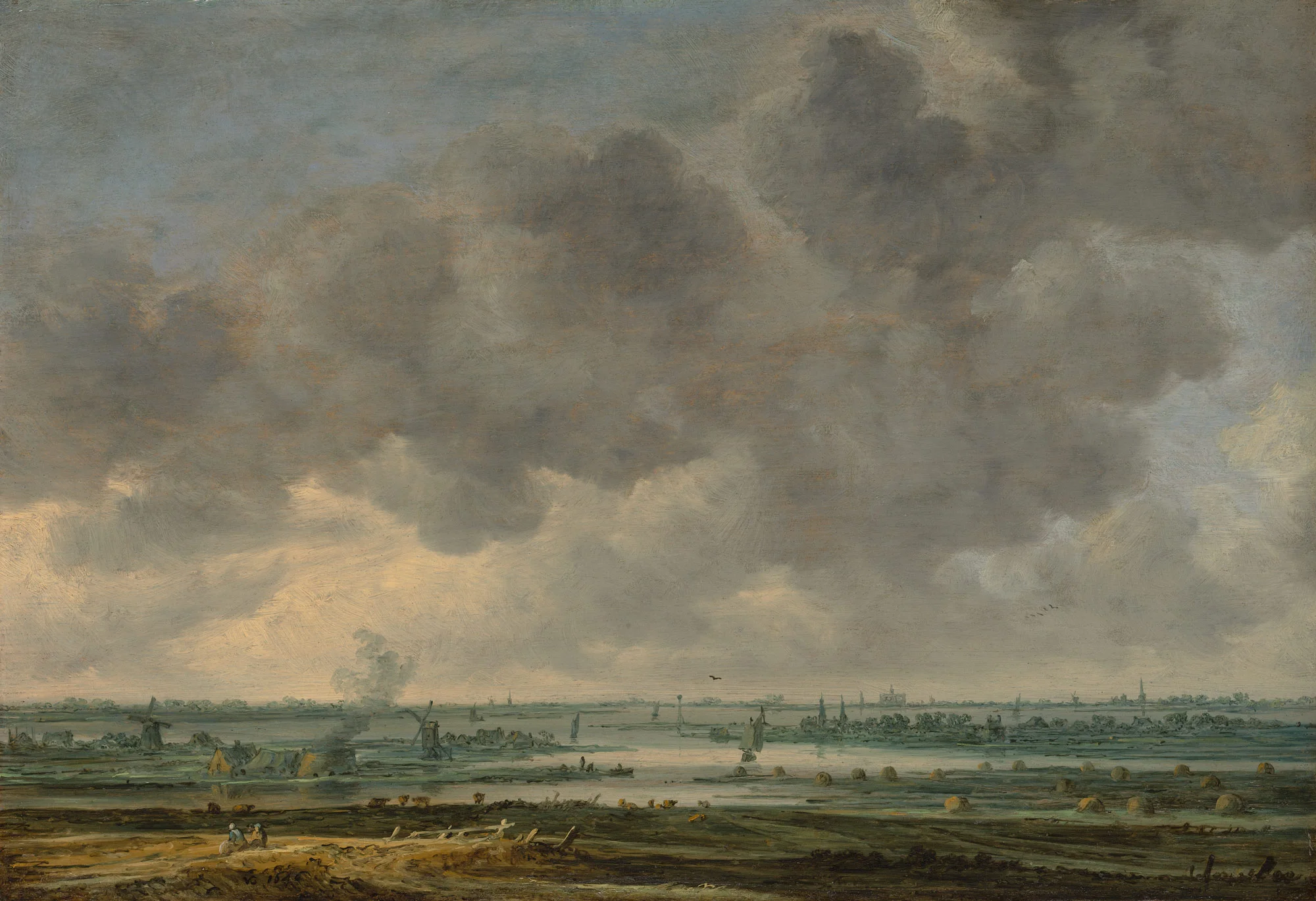 View of Haarlem and the Haaarlemmer Meer, 1646, oil on wood, Jan van Goyen , Dutch, Metropolitan Museum, New York