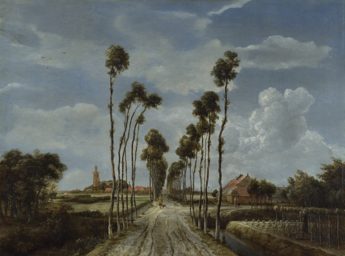 The Avenue at Middelharnis by Meindert Hobbema. Oil on canvas, 1689. National Gallery, London.