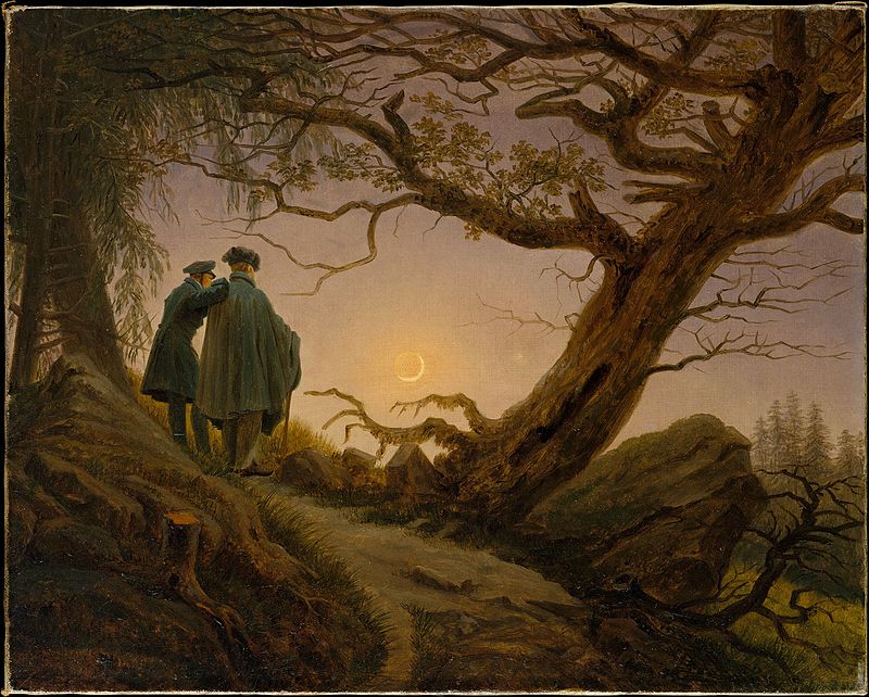 Two Men Contemplating the Moon, Caspar David Friedrich, 1825-30, Metropolitan Museum New York