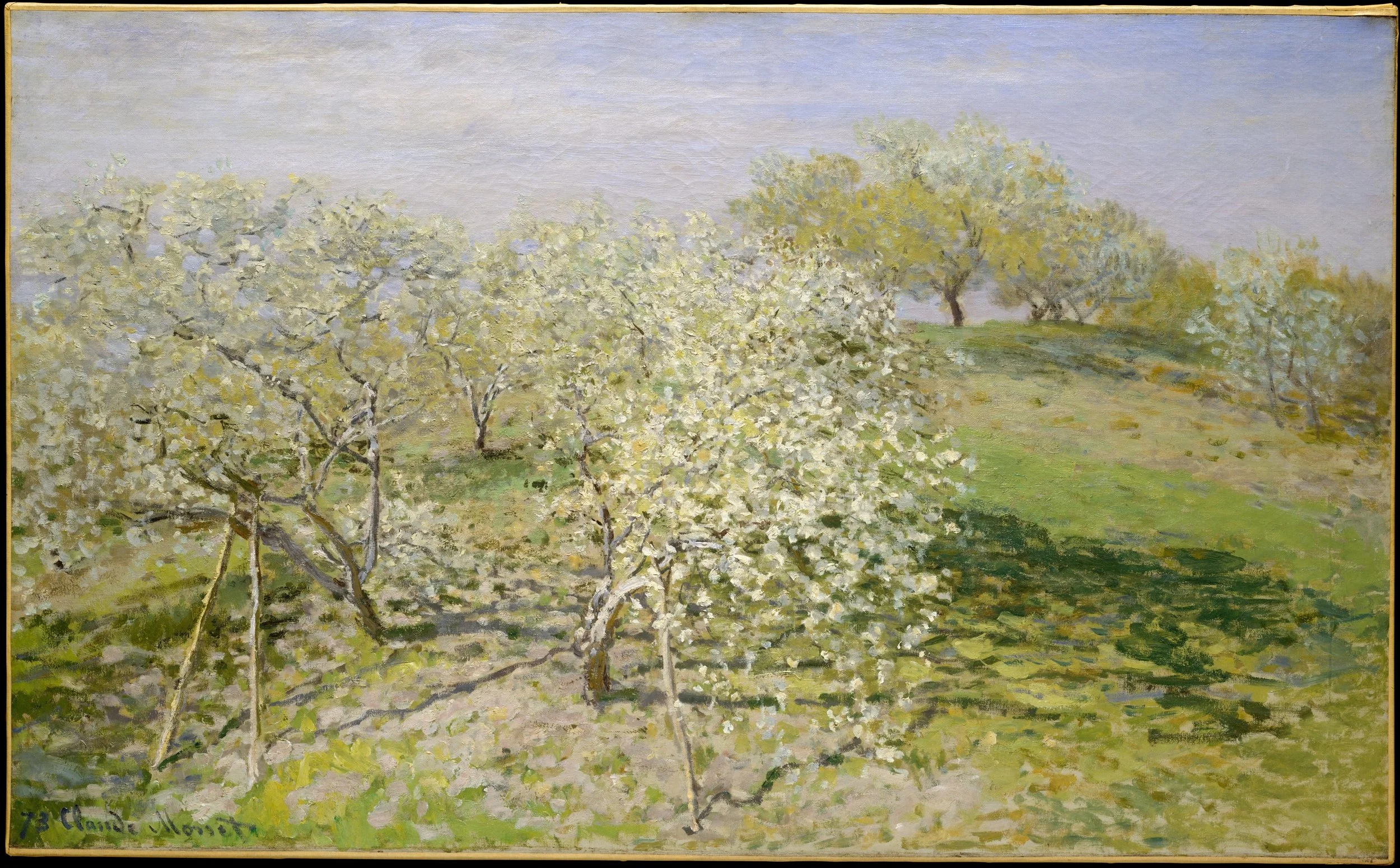 Spring (Fruit Trees in Bloom), 1873,, oil on canvas, Claude Monet, Metropolitan Museum
