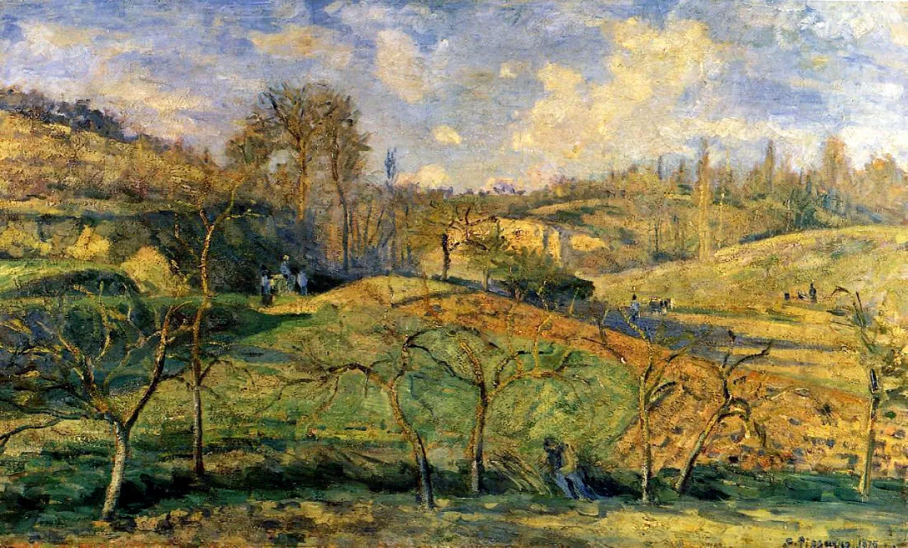 March Sun, Pontoise, Camille Pissarro, 1875. Image courtesy of the Kunsthalle, Bremen