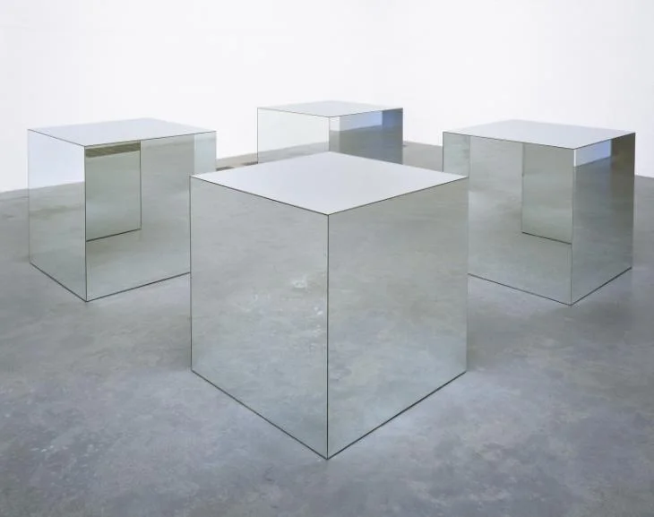 Robert Morris, Untitled, 1965-71, Mirror glass and wood. Image courtesy of Tate Modern, London