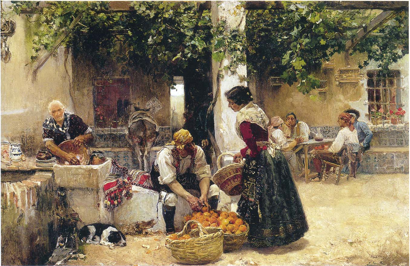 Paintings with oranges: Joaquín Sorolla, Orange Seller, 1891, private collection