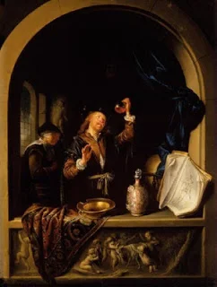 Gerrit Dou , The Physician ,oil on copper. Image courtesy of the Christchurch Art Gallery