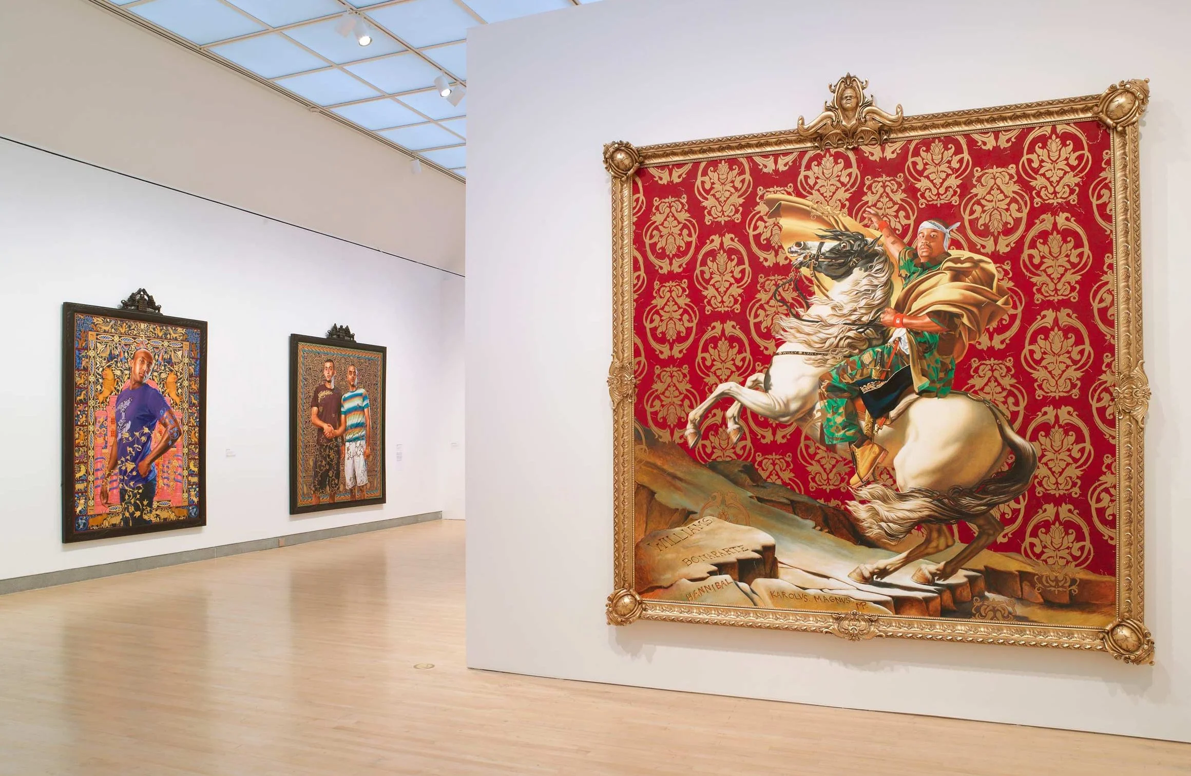 Exhibition at Brooklyn Museum in New York City, 'A New Republic", Kehinde Wiley, evoking Napoleon and others