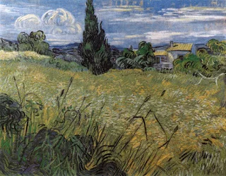 Green Wheat Field with Cypress, oil on canvas, Van Gogh, 1889 (Image courtesy of Národiní Galerie, Prague)
