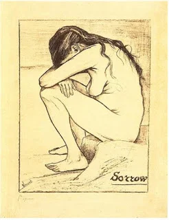 Sorrow , April 1882, chalk on paper